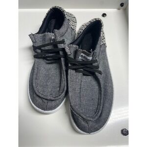 Magellan Outdoors Boat Shoes Women 11 Grey Good Houndstooth Slip On Sneakers